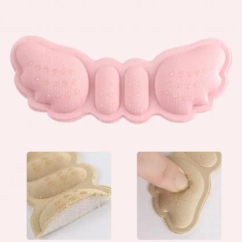 1 pair Butterfly Insole Pair Heel Liner Grips Protector Anti Keep Abreast Heel Pads Foot Care Insert Cushion ashostore