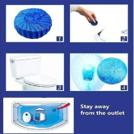 10 Pcs Toilet Cleaner Tablets Powerful WC Cleaning Fresh Fragrance Easy To Use ashostore