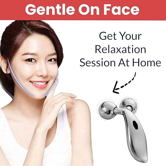 3d Manual Face Massager For Women Facial Massager and Face Roller For Glowing Skin Self Care Product Body Massage Tool Silver Asho store