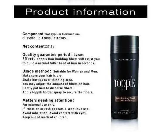 Toppik Caboki Hair Building Fibers Makes thin hairs thick everyday ashostore