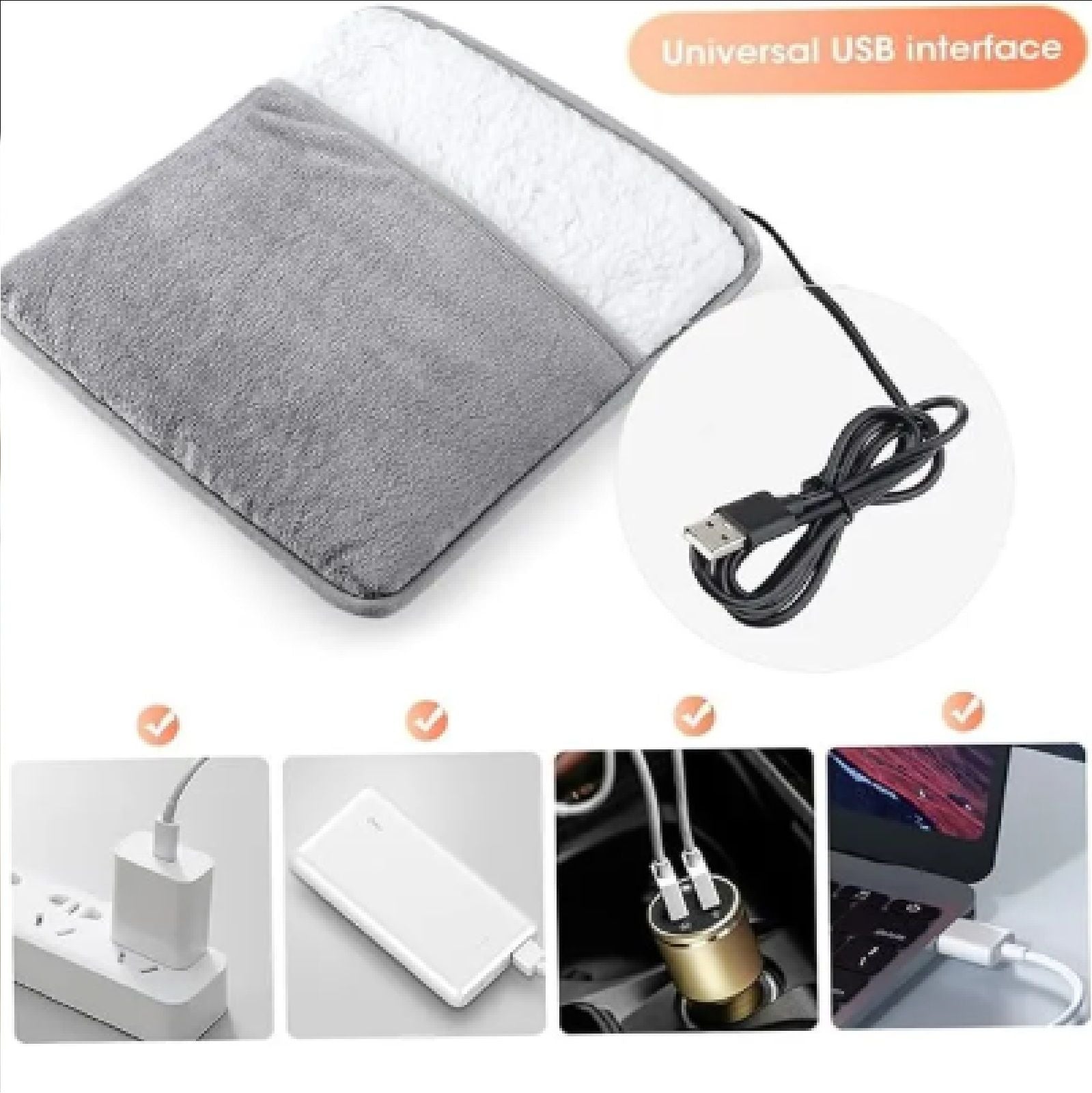 Electric Foot Warmer with USB Charging Washable Foot Warmer Heater ashostore