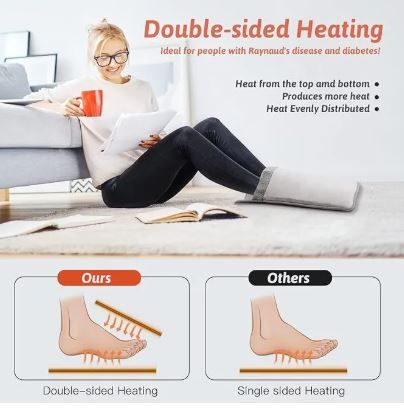 Electric Foot Warmer with USB Charging Washable Foot Warmer Heater ashostore