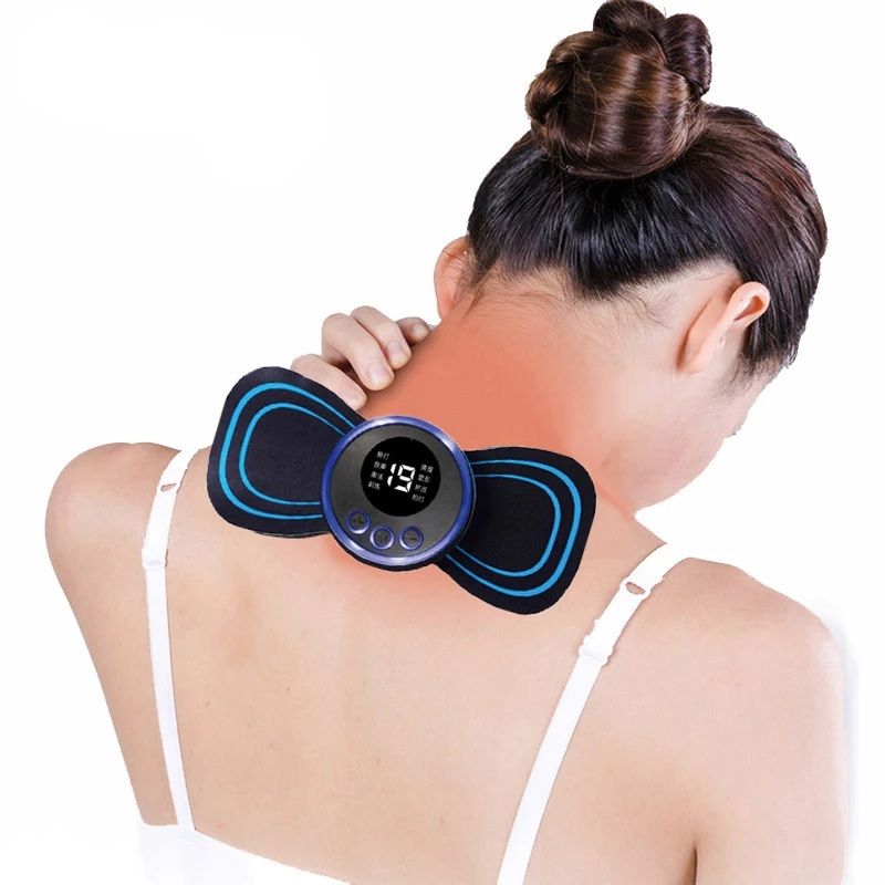 EMS Mini Electric Neck Back Body Massager Cervical Electric Neck Back Massager Muscle Therapy Pressure Pain ashostore
