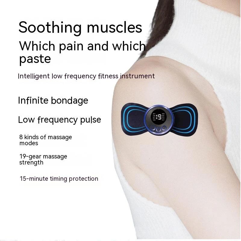 EMS Mini Electric Neck Back Body Massager Cervical Electric Neck Back Massager Muscle Therapy Pressure Pain ashostore