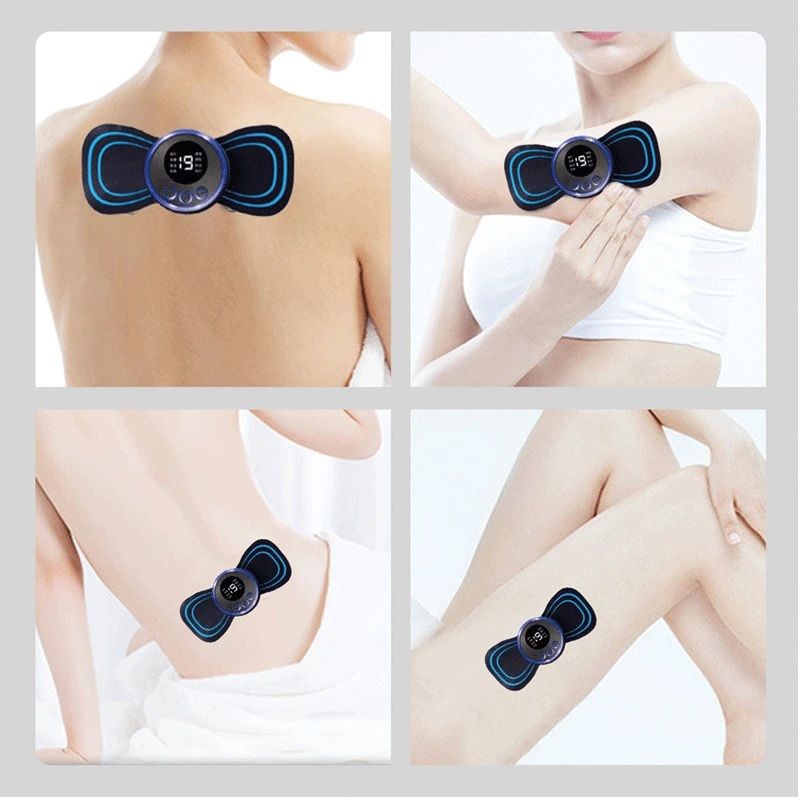 EMS Mini Electric Neck Back Body Massager Cervical Electric Neck Back Massager Muscle Therapy Pressure Pain ashostore