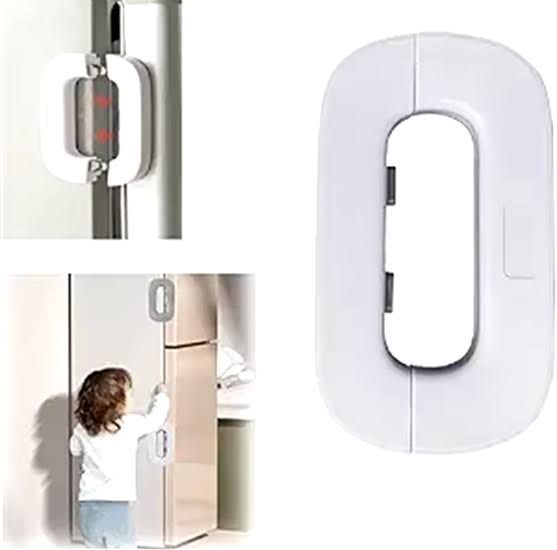 Fridge Door Locks Refrigerator Fridge Freezer Door Lock Toddler Double Safety Button Child Safety Refrigerator Lock ashostore