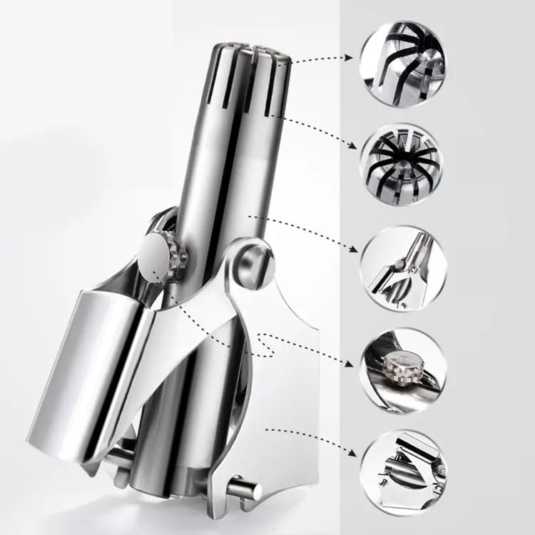 Manual Nose Hair Trimmer Mini Portable Stainless Steel ashostore
