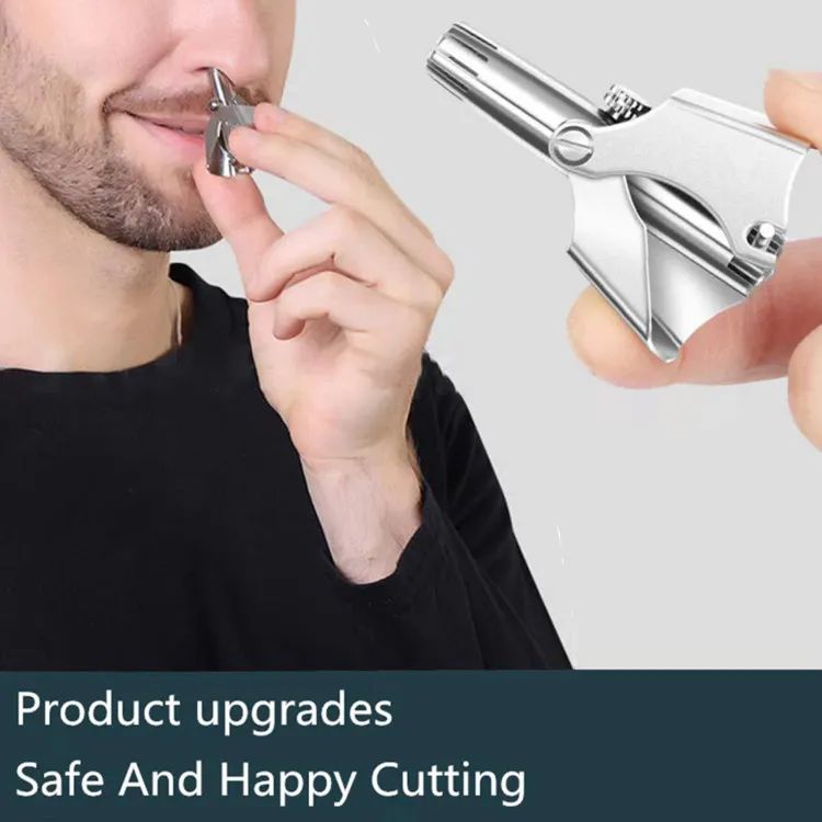 Manual Nose Hair Trimmer Mini Portable Stainless Steel ashostore