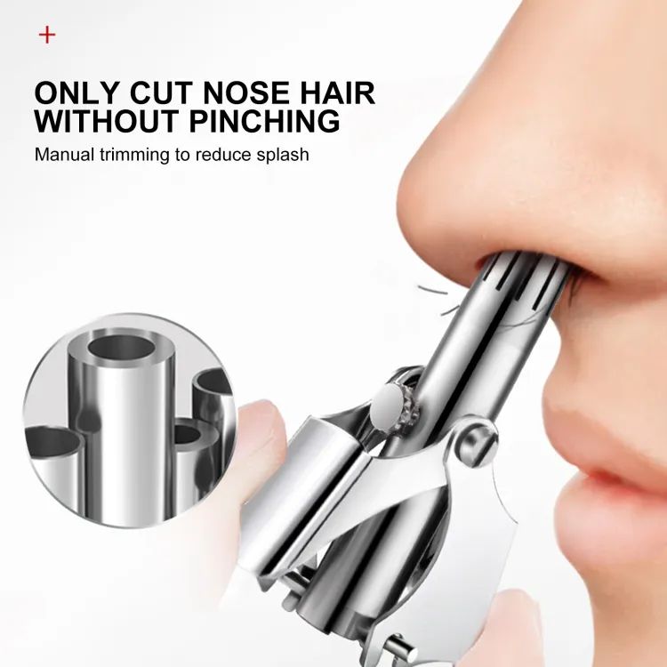 Manual Nose Hair Trimmer Mini Portable Stainless Steel ashostore