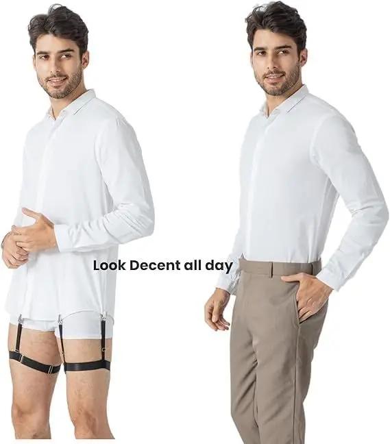 Men Shirt Stays for Shirt Tucker Shirt holder for Tucking Garter and holder Securing Shirt Position for Men ashostore