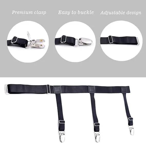 Men Shirt Stays for Shirt Tucker Shirt holder for Tucking Garter and holder Securing Shirt Position for Men ashostore