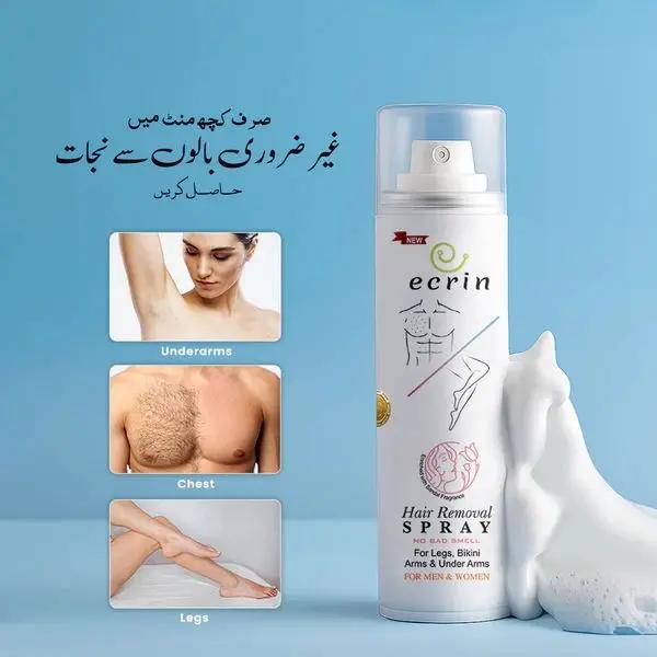 New Original Ecrin Hair Removal Foaming Spray Advance Formula with Refreshing Fragrance 200ml ashostore