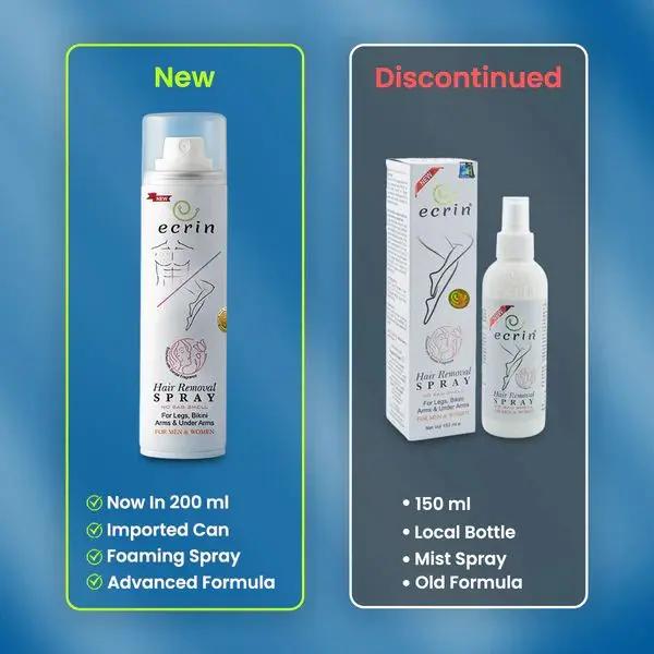 New Original Ecrin Hair Removal Foaming Spray Advance Formula with Refreshing Fragrance 200ml ashostore