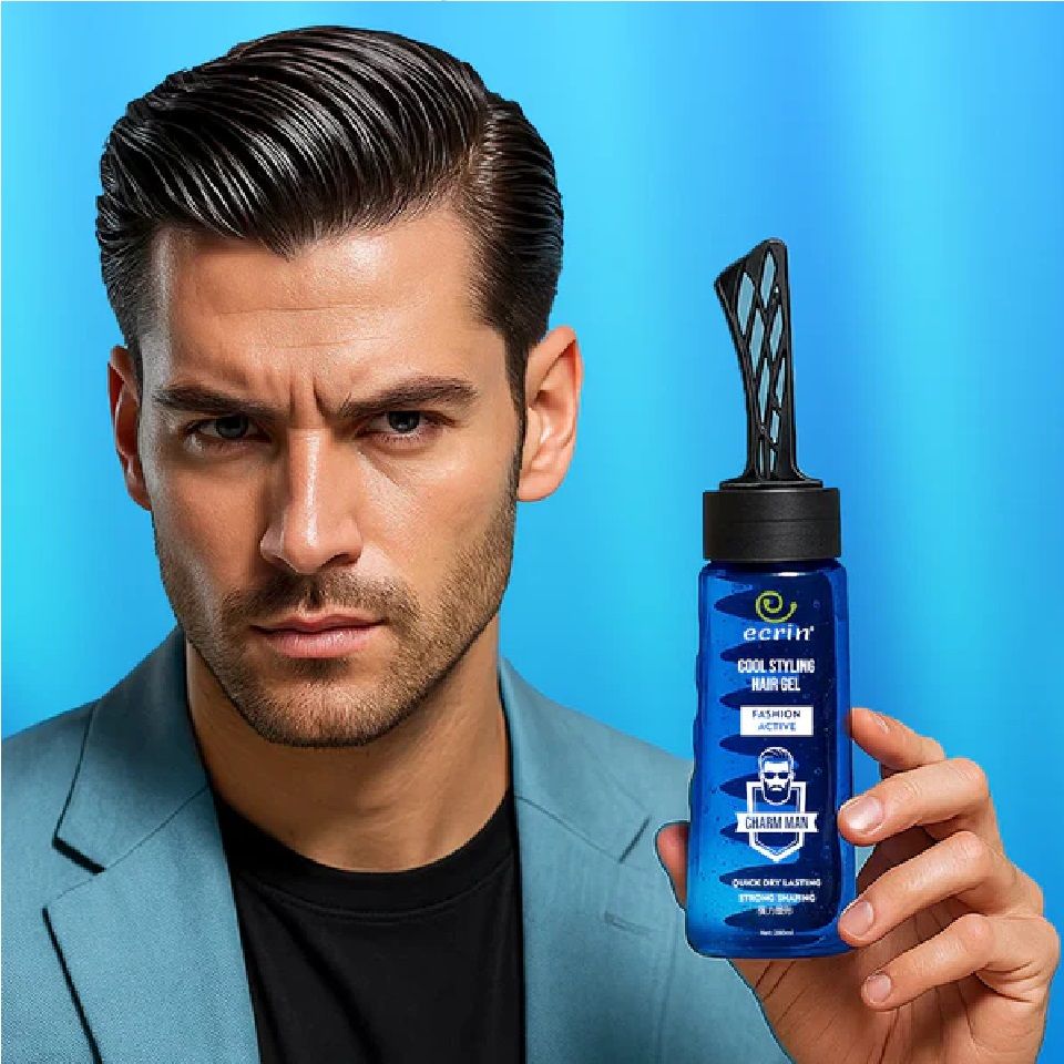 Original ECRIN COOL STYLING HAIR GEL WITH ACTIVE COLLAGEN 280ml ashostore