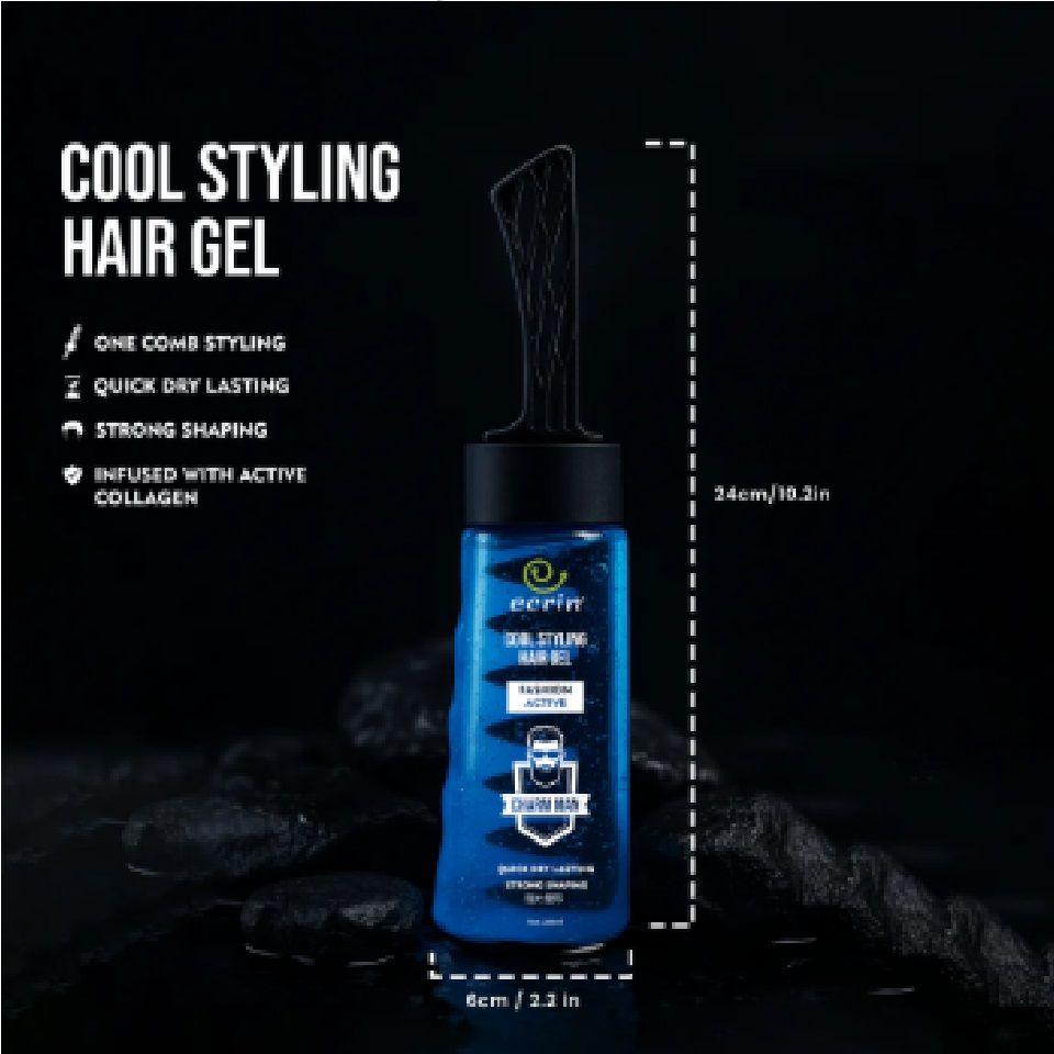 Original ECRIN COOL STYLING HAIR GEL WITH ACTIVE COLLAGEN 280ml ashostore