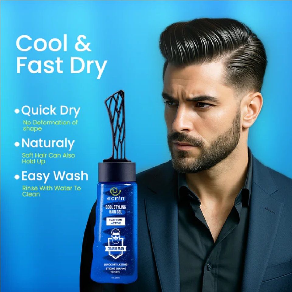 Original ECRIN COOL STYLING HAIR GEL WITH ACTIVE COLLAGEN 280ml ashostore