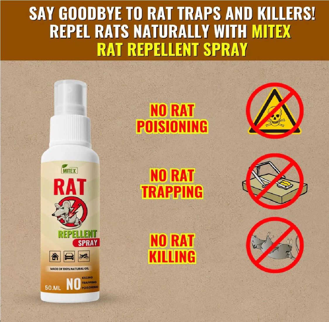 Rat Repellent Spray Safe Effective Rat Protection ashostore