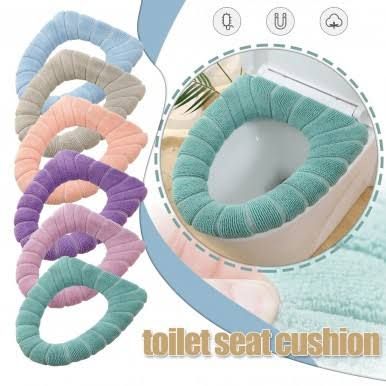 Toilet Seat Cushion Cover Bathroom Toilet Mat Cover Warm Washable Toilet Cover Universal Fit ashostore
