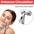 3d Manual Face Massager For Women Facial Massager and Face Roller For Glowing Skin Self Care Product Body Massage Tool Silver Asho store