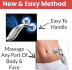 3d Manual Face Massager For Women Facial Massager and Face Roller For Glowing Skin Self Care Product Body Massage Tool Silver Asho store