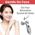 3d Manual Face Massager For Women Facial Massager and Face Roller For Glowing Skin Self Care Product Body Massage Tool Silver Asho store