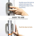 Fridge Door Locks Refrigerator Fridge Freezer Door Lock Toddler Double Safety Button Child Safety Refrigerator Lock ashostore